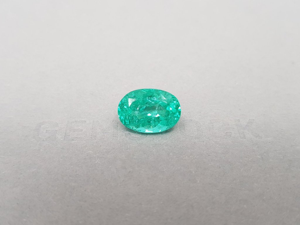 Neon color Paraiba tourmaline oval cut 6.90 ct, Mozambique Image №1