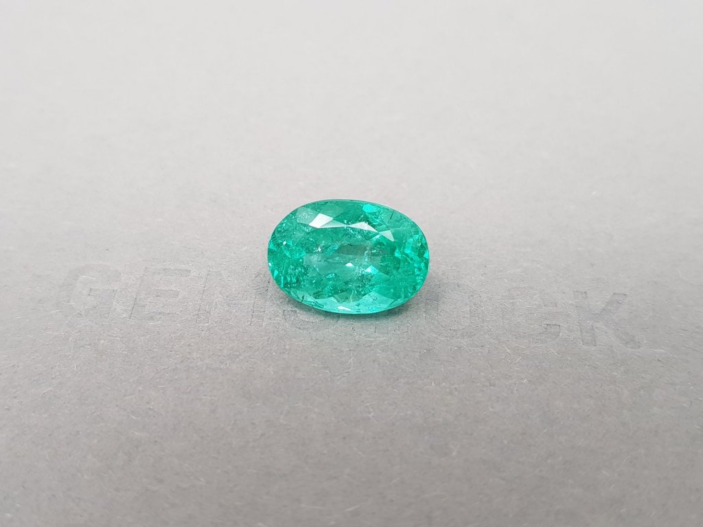Neon color Paraiba tourmaline oval cut 6.90 ct, Mozambique Image №3
