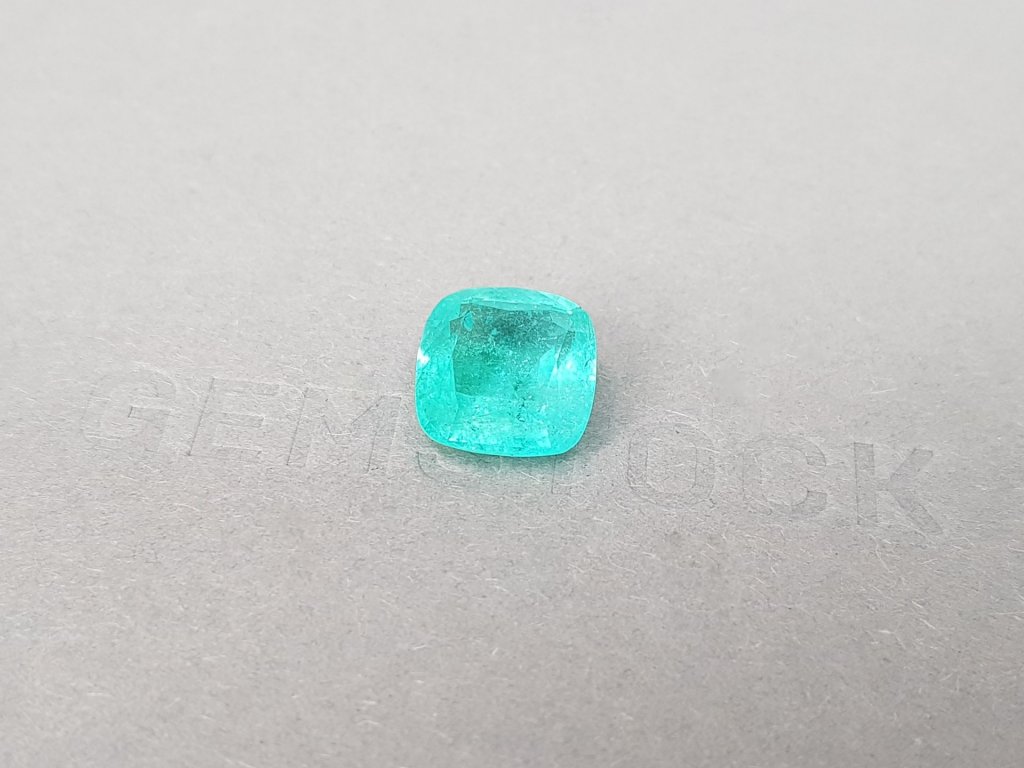 Cushion cut neon green-blue Paraiba tourmaline 4.70 ct, Mozambique Image №3