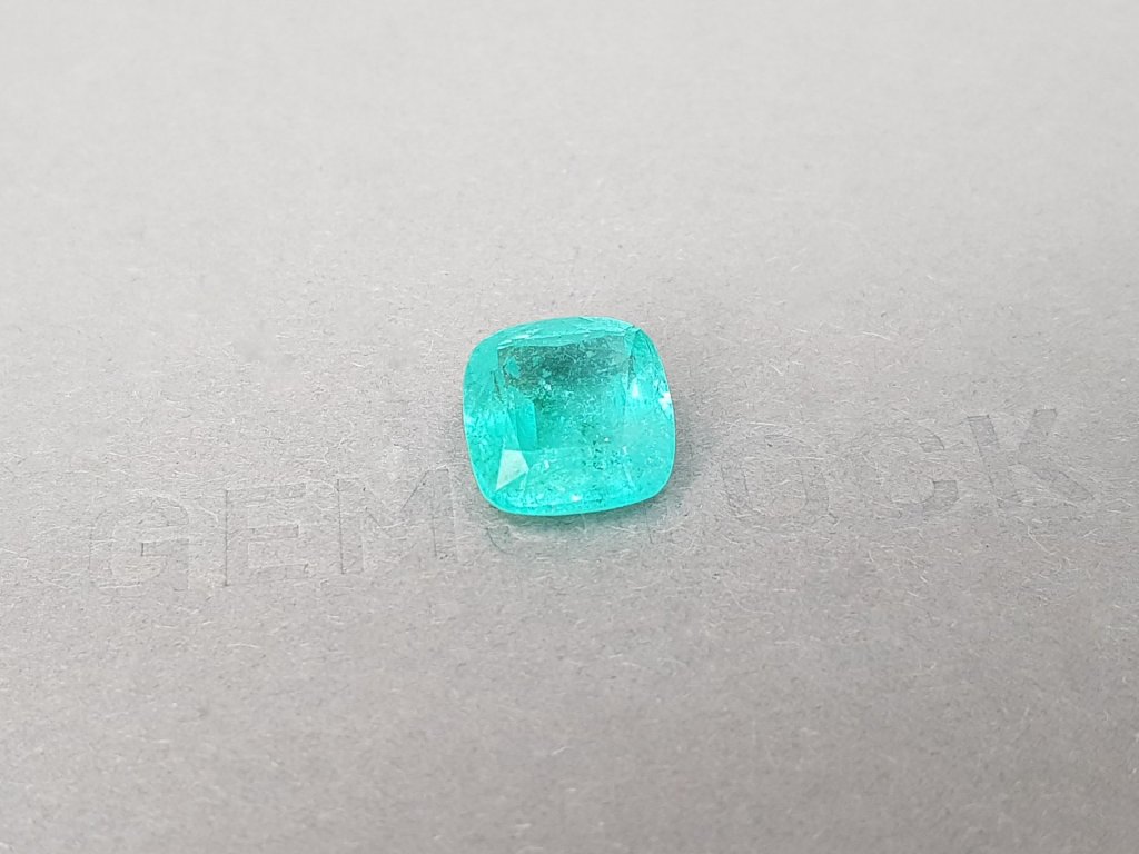 Cushion cut neon green-blue Paraiba tourmaline 4.70 ct, Mozambique Image №2
