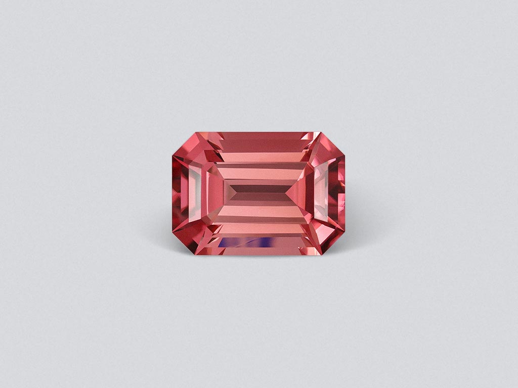 Pink orange tourmaline in octagon cut 3.14 ct Image №1