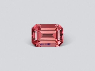 Pink orange tourmaline in octagon cut 3.14 ct photo
