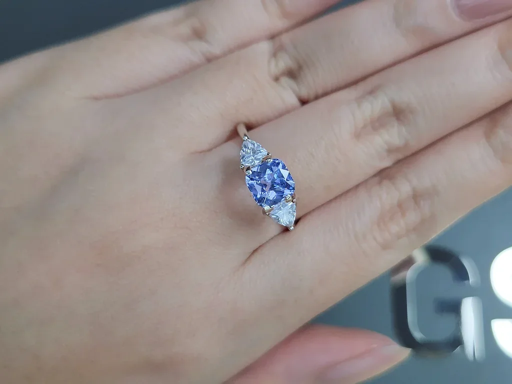 Pastel Blue sapphire in cushion cut 1.75 carats, Sri Lanka Image №5