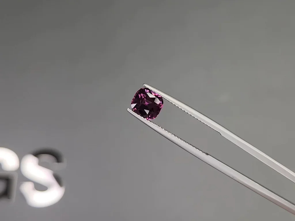 Purple spinel cushion cut 1.76 carats, Tanzania Image №3