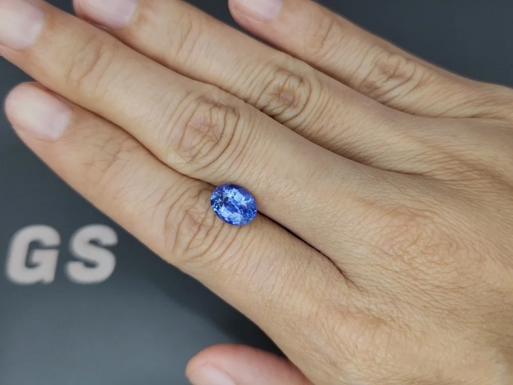 Unheated blue sapphire oval cut 2.55 carats, Sri Lanka Image №2