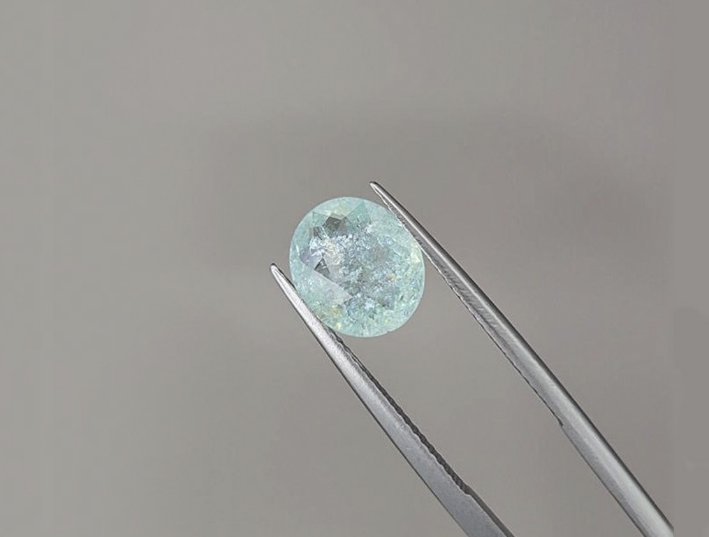 Tourmaline Paraíba  greenish blue oval cut  2.67 carats, Mozambique Image №1
