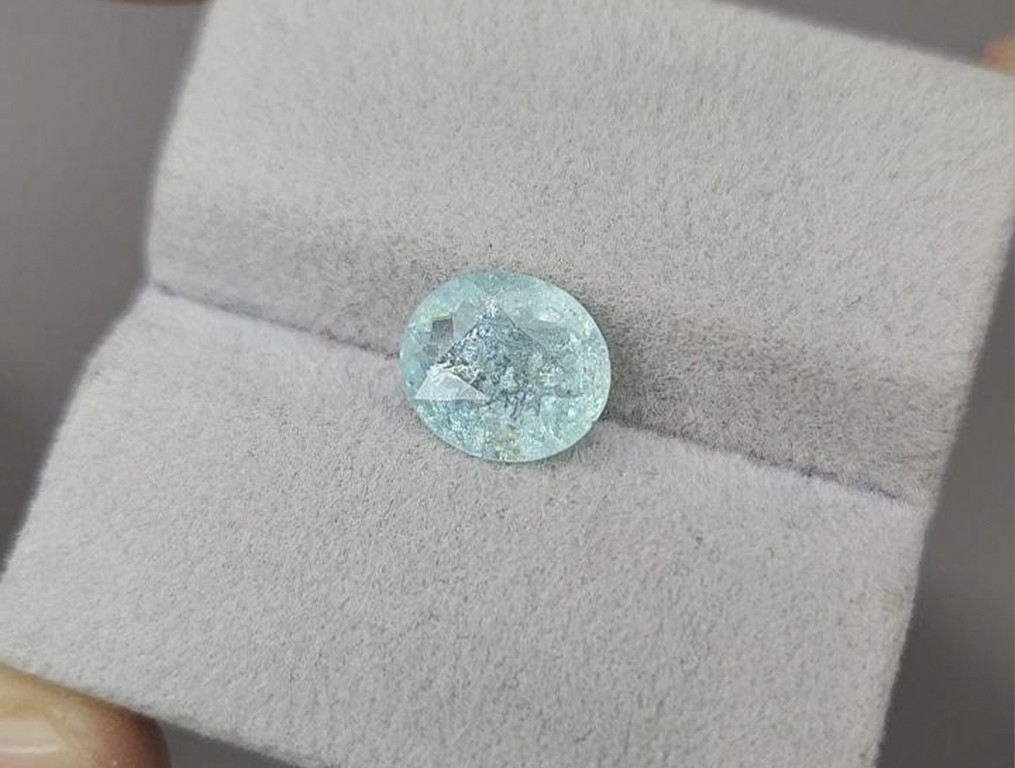 Tourmaline Paraíba  greenish blue oval cut  2.67 carats, Mozambique Image №2