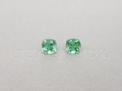 Pair of green tourmalines 4.40 ct photo