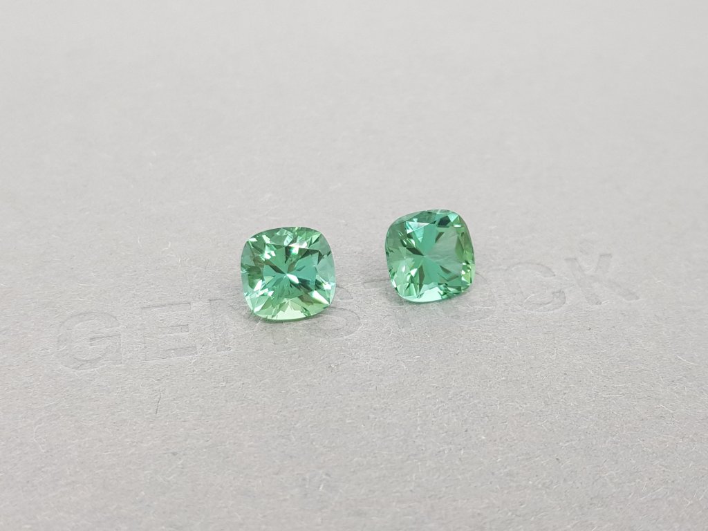 Pair of green tourmalines 4.40 ct Image №2