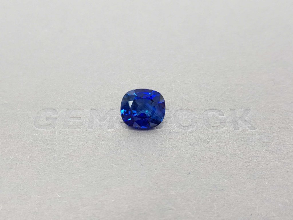 Intense blue cushion cut sapphire 4.40 carats, Sri Lanka, ICA Image №1