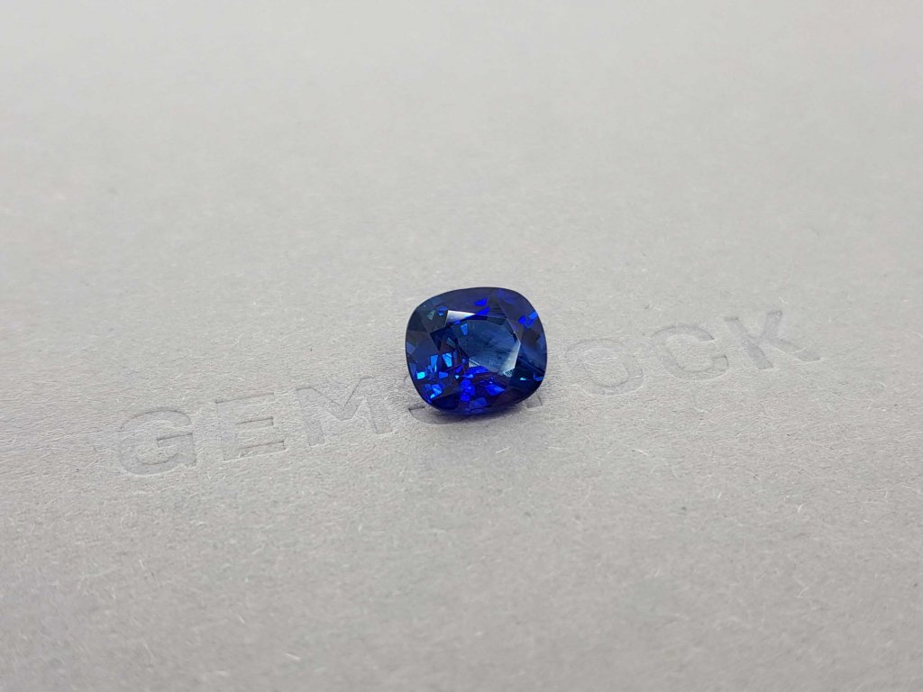 Intense blue cushion cut sapphire 4.40 carats, Sri Lanka, ICA Image №3