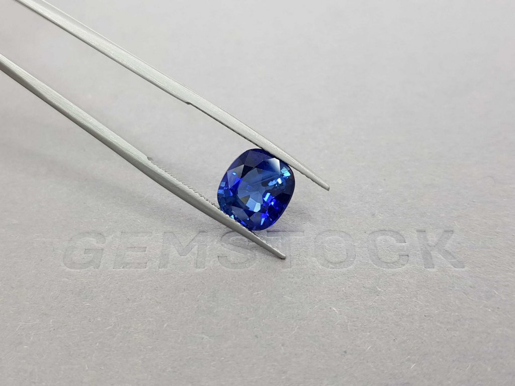 Intense blue cushion cut sapphire 4.40 carats, Sri Lanka, ICA Image №4
