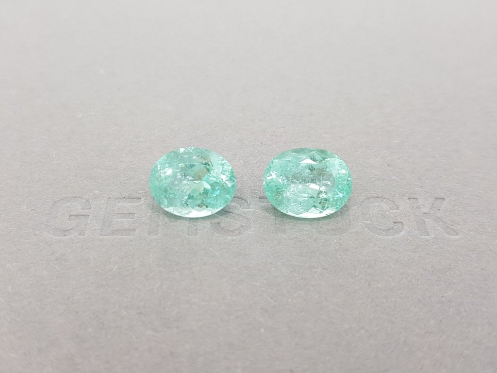 Pair of oval cut Paraiba tourmalines 7.03 ct, Mozambique Image №1