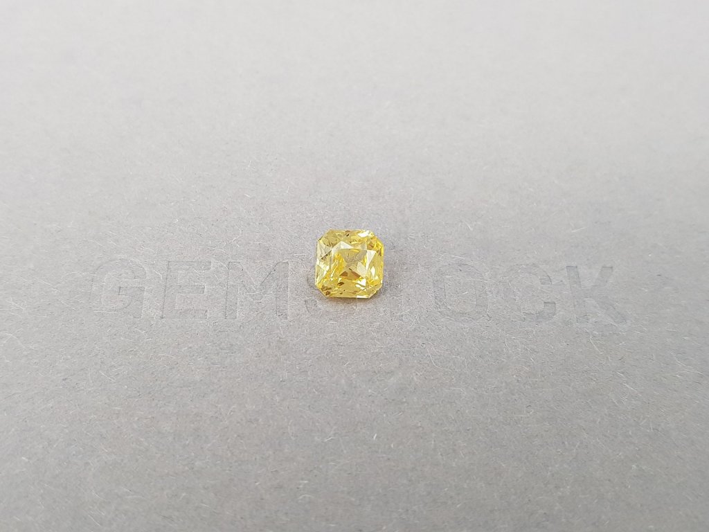 Yellow unheated radiant cut sapphire 2.01 ct, Sri Lanka Image №1