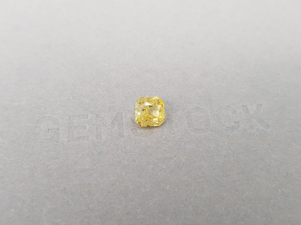Yellow unheated radiant cut sapphire 2.01 ct, Sri Lanka Image №2