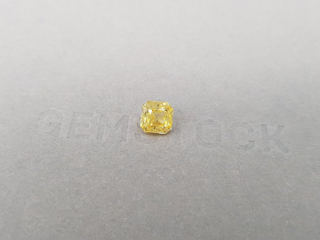 Yellow unheated radiant cut sapphire 2.01 ct, Sri Lanka Image №3