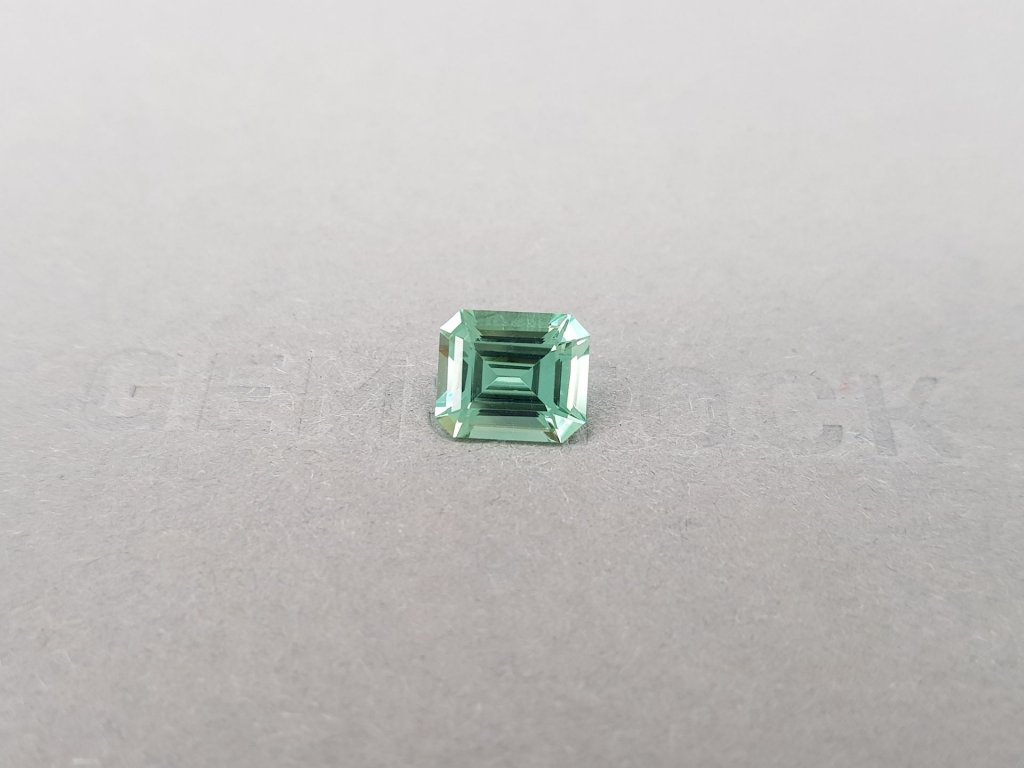 Mint green tourmaline 2.12 carats in emerald cut, Nigeria Image №3