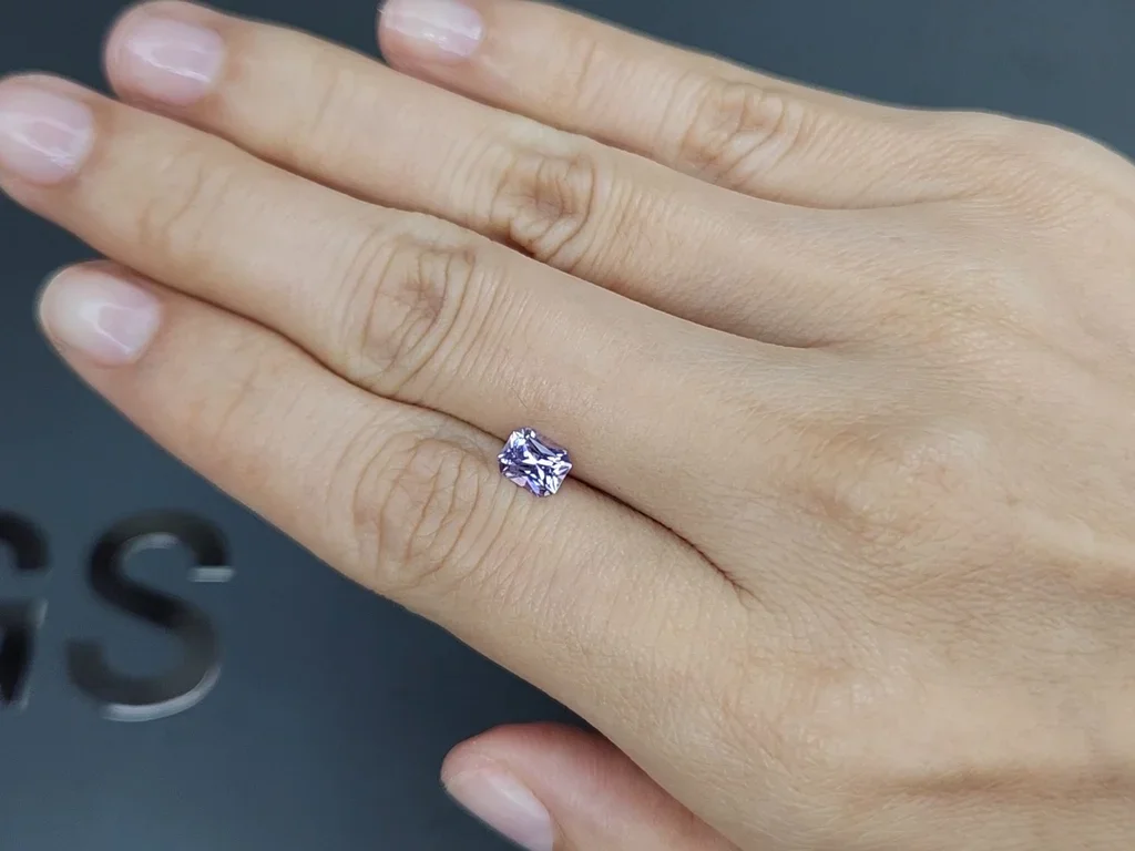 Unheated radiant-cut purple sapphire 0.83 carats, Madagascar Image №2