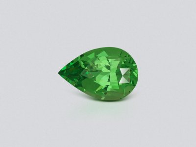 Intense Green tsavorite garnet in pear cut 1.78 carats, Tanzania photo