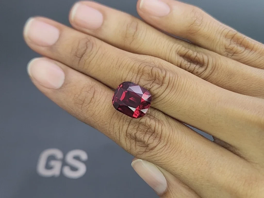 Large garnet cushion cut 10.76 carats, Tanzania Image №2