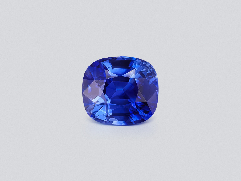 Unheated sapphire Royal Blue cushion cut 2.55 carats, Sri Lanka Image №1