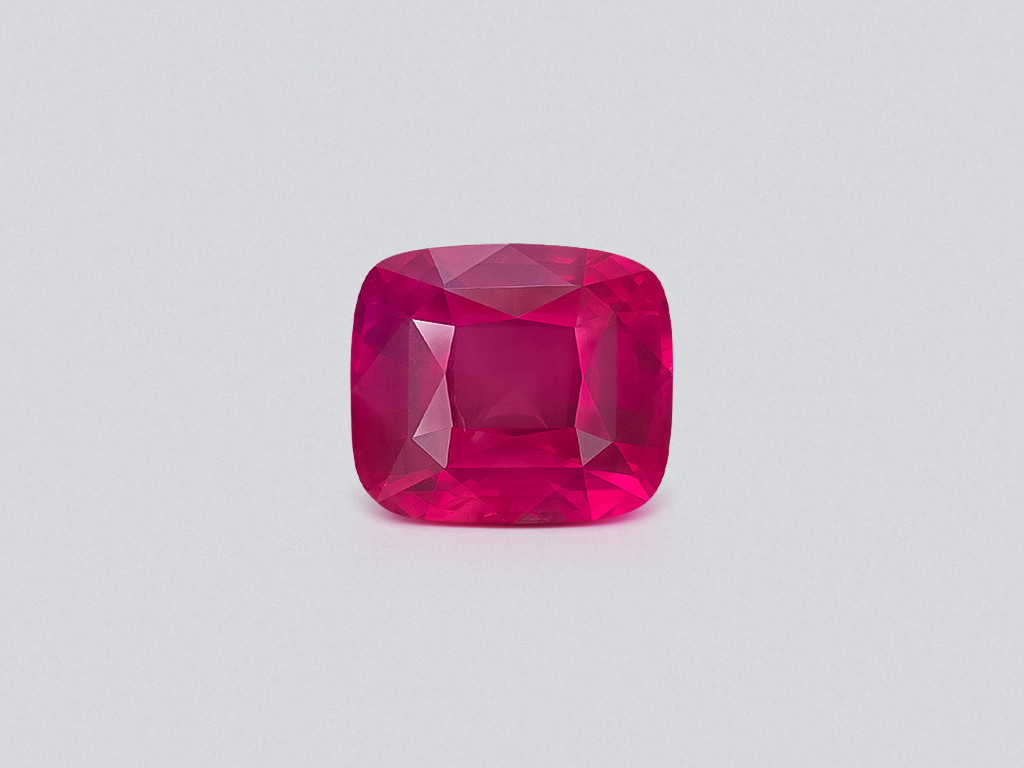 Unheated ruby Vivid pink red cushion cut 8.05 carats, Mozambique Image №1