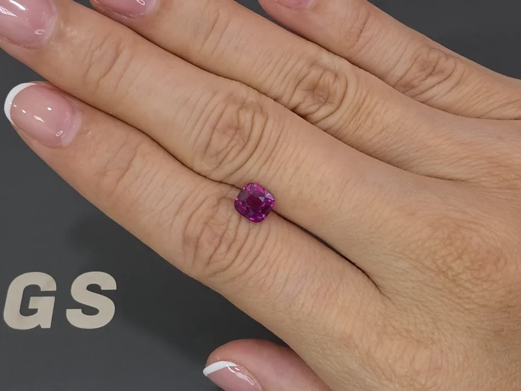 Unheated ruby cushion cut 1.56 carats, Mozambique Image №2