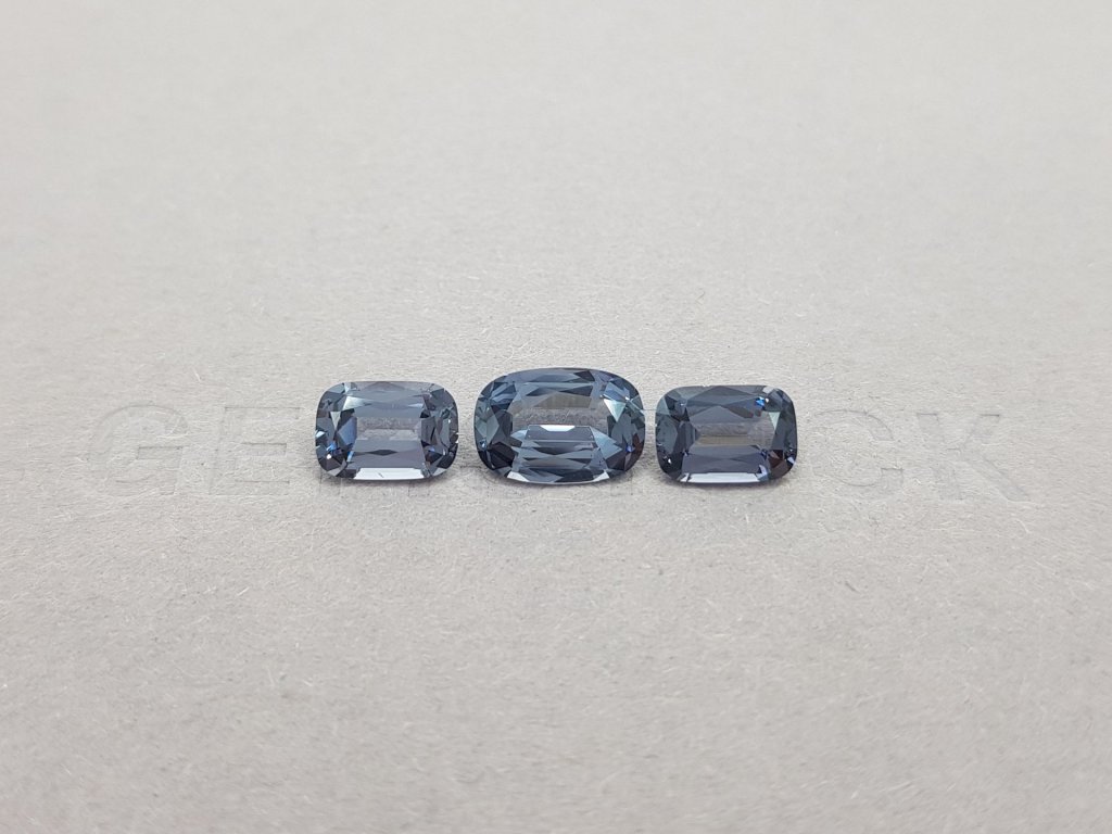 Violet gray Burmese spinel set 4.01 ct Image №2