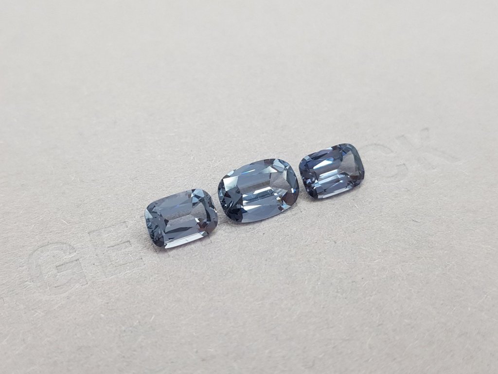 Violet gray Burmese spinel set 4.01 ct Image №3