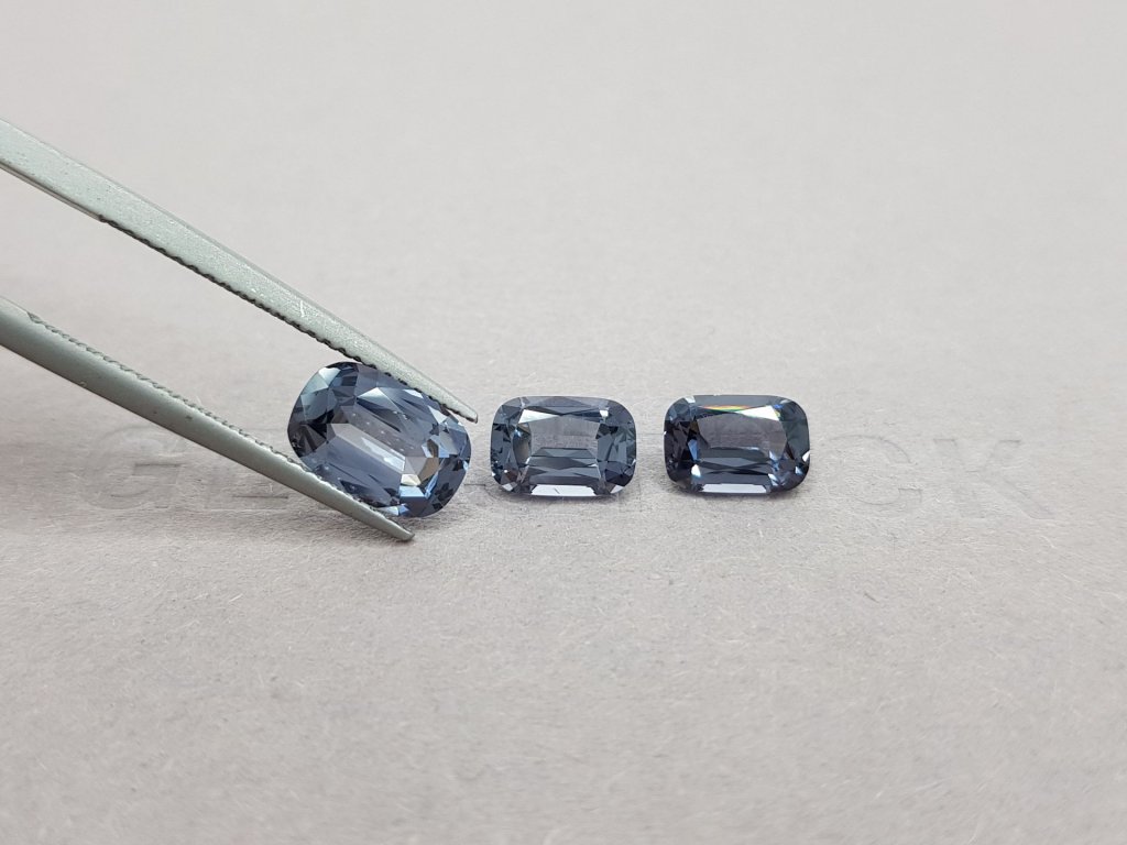 Violet gray Burmese spinel set 4.01 ct Image №5