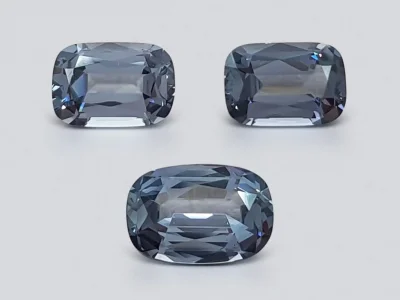 Violet gray Burmese spinel set 4.01 ct photo