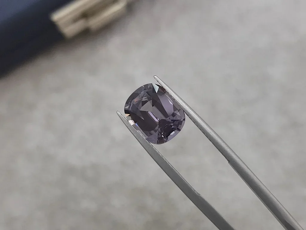 Cushion cut gray spinel 4.58 ct, Burma Image №3