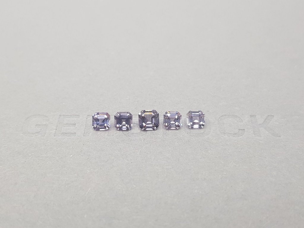 Purple gray Burmese spinel set 1.23 ct Image №1