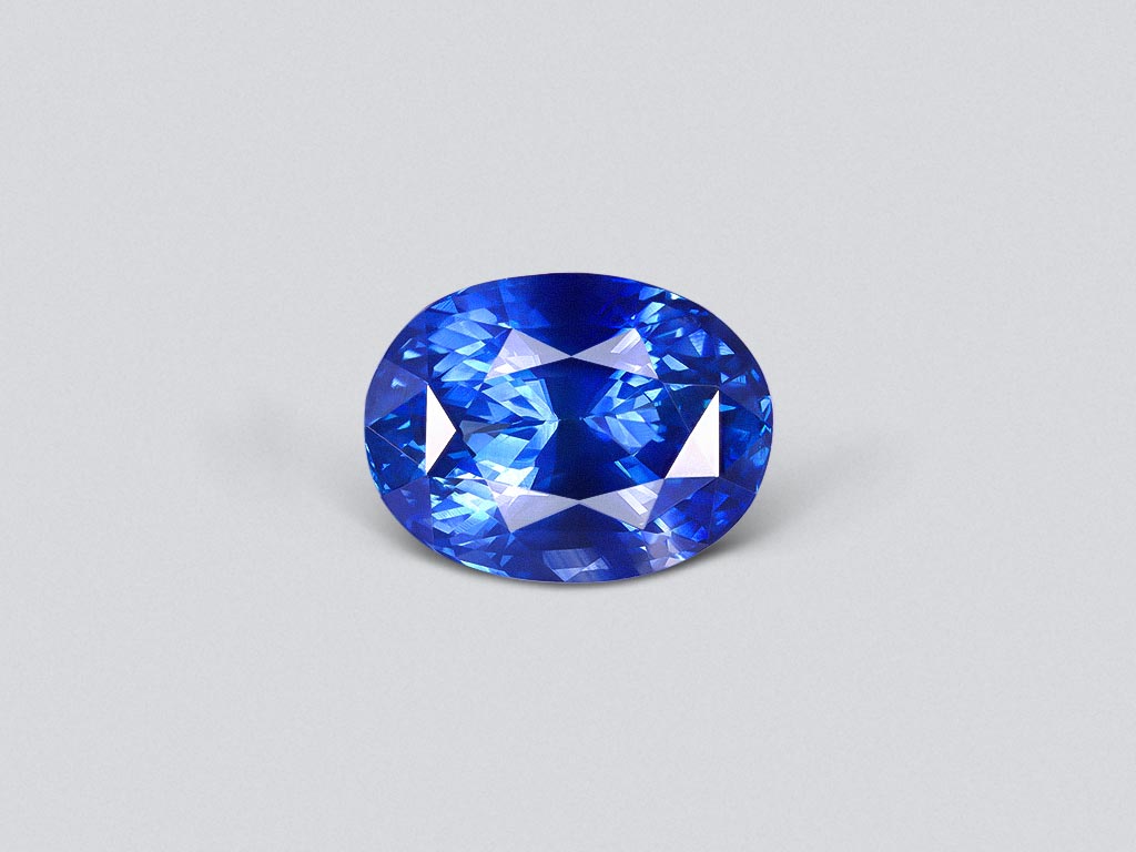 Natural Royal Blue sapphire 6.42 ct in oval cut, Sri Lanka Image №1