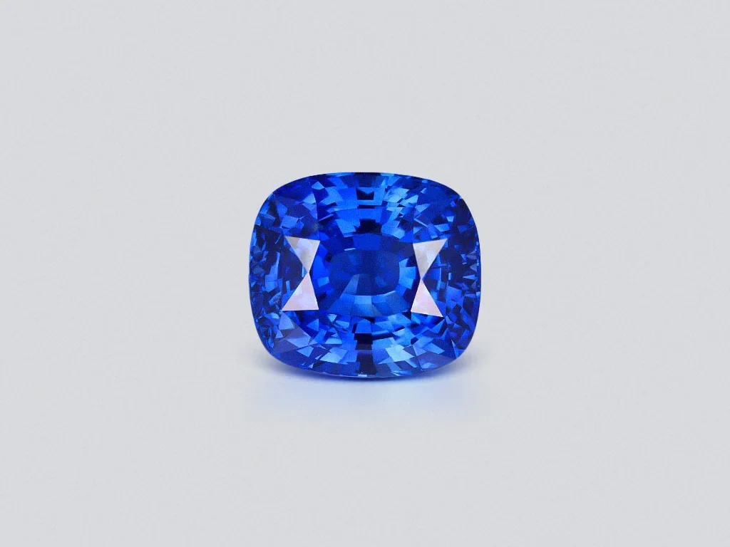 Unique Peacock or Electric Blue color sapphire in cushion cut 9.28 carats, Sri Lanka Image №1