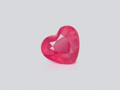 Neon pink Mahenge spinel in heart shape 3.53 carats, Tanzania photo