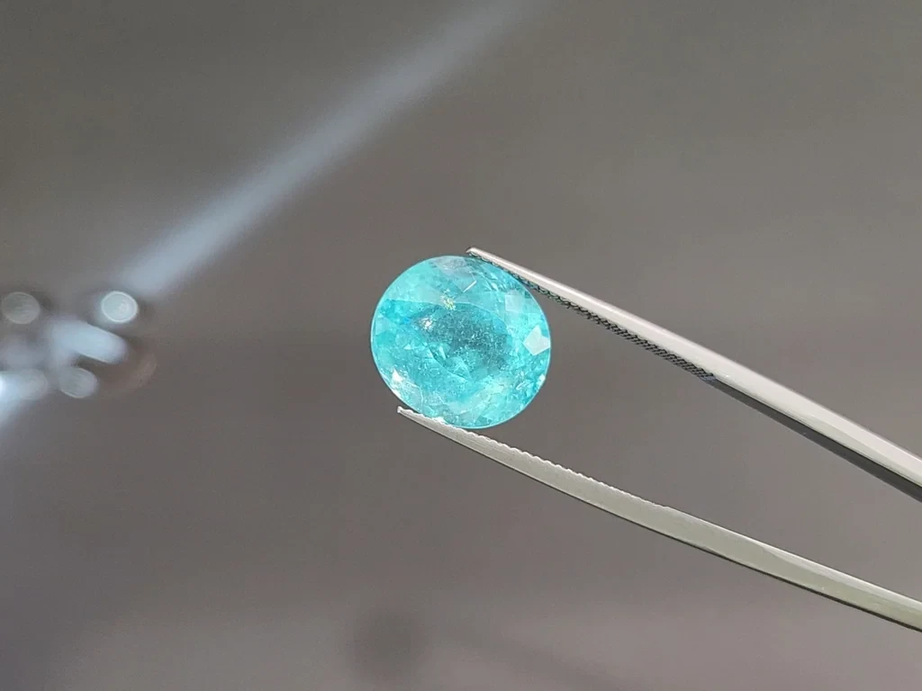 Sugar Neon blue Paraiba tourmaline oval cut 8.92 carats, Mozambique Image №3