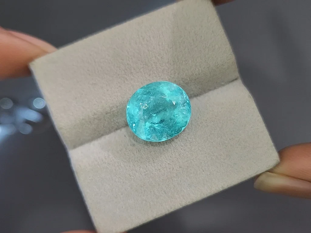 Sugar Neon blue Paraiba tourmaline oval cut 8.92 carats, Mozambique Image №4