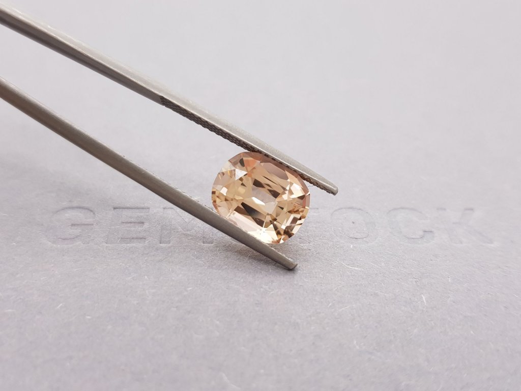 Cushion cut light orange tourmaline 3.64 ct Image №4