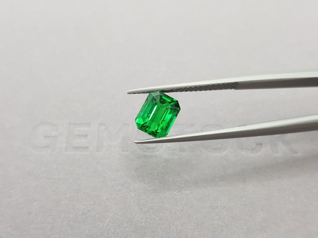 Octagon cut tsavorite garnet from Kenya 1.66 ct Image №4