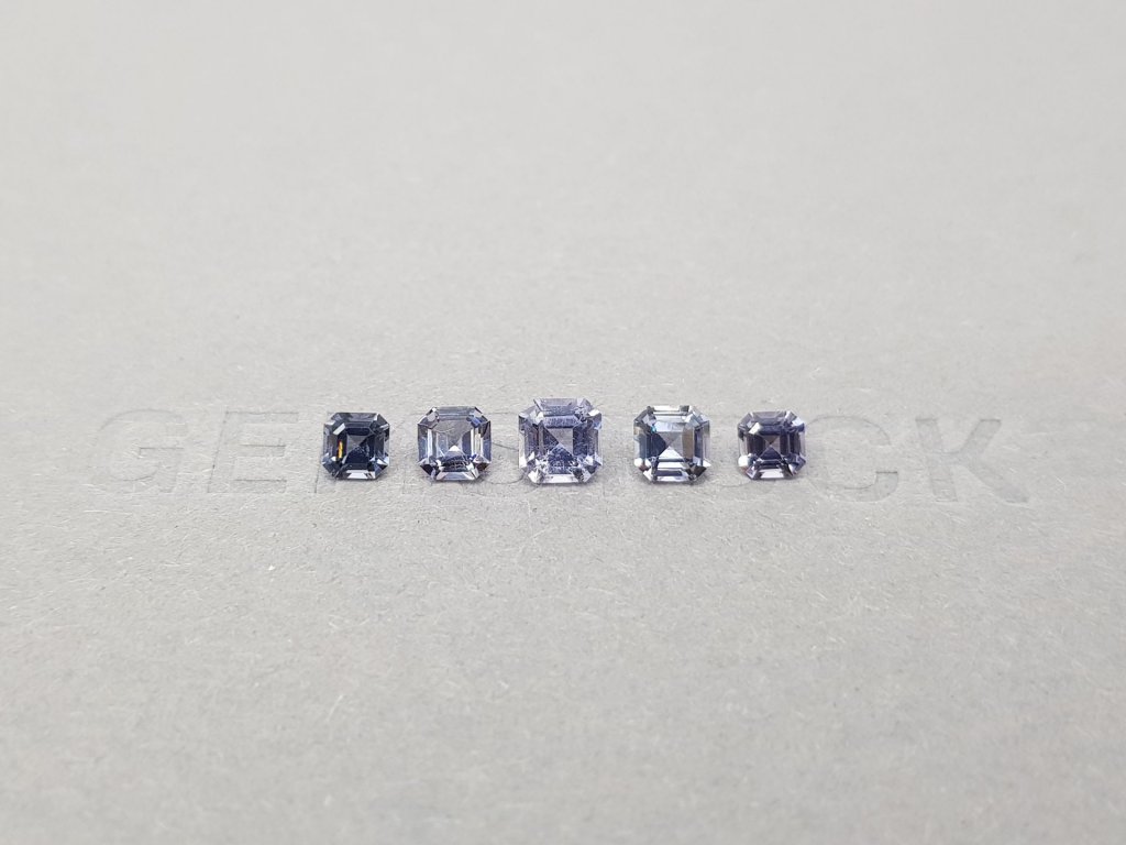 Asscher cut lavender spinel set 1.56 ct Image №1