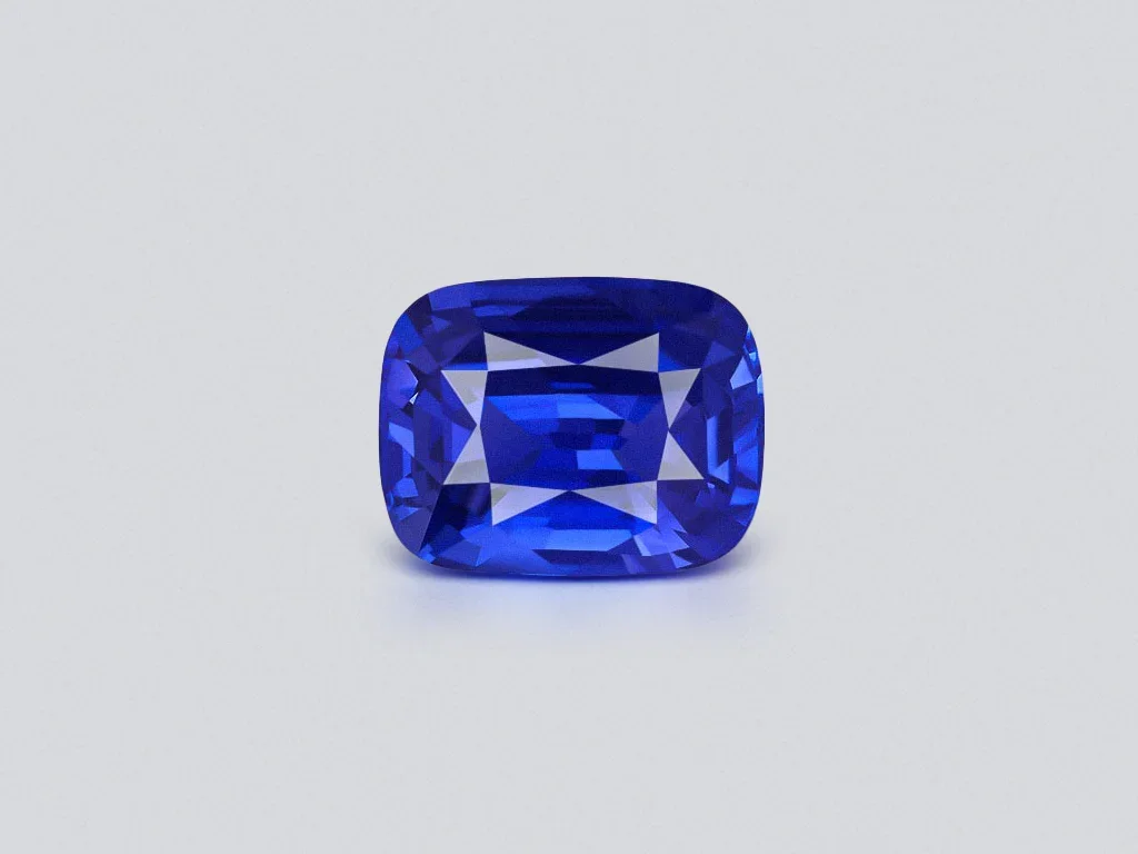 Unheated Royal Blue sapphire in cushion cut 8.02 carats, Sri Lanka Image №1