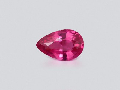 Red-pink Mahenge spinel in pear cut 3.67 carats, Tanzania  photo