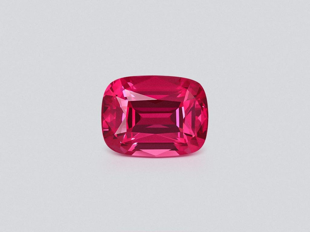 Spinel Mahenge Vibrant Pink-Red cushion cut 3.23 carats, Tanzania Image №1