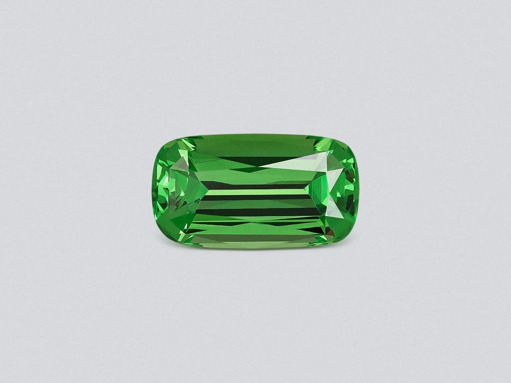 Intense Green tsavorite garnet in cushion cut 1.69 carats, Tanzania Image №1