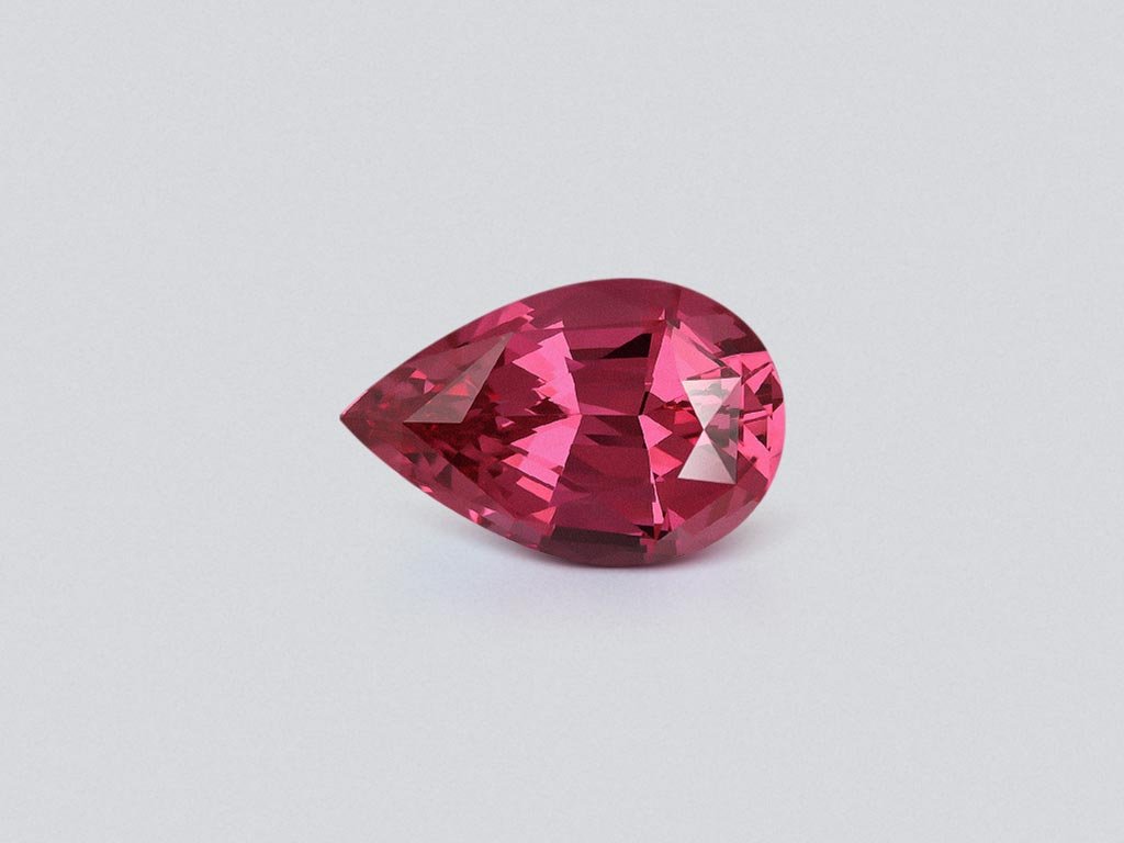 Spinel Mahenge Vibrant pink red pear cut 3.65 carats, Tanzania Image №1