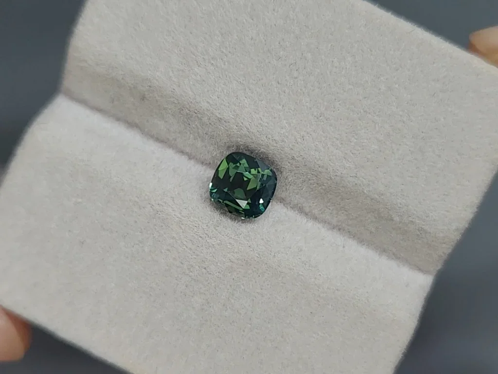 Unheated sapphireTeal cushion cut 1.50 carats, Madagascar Image №4