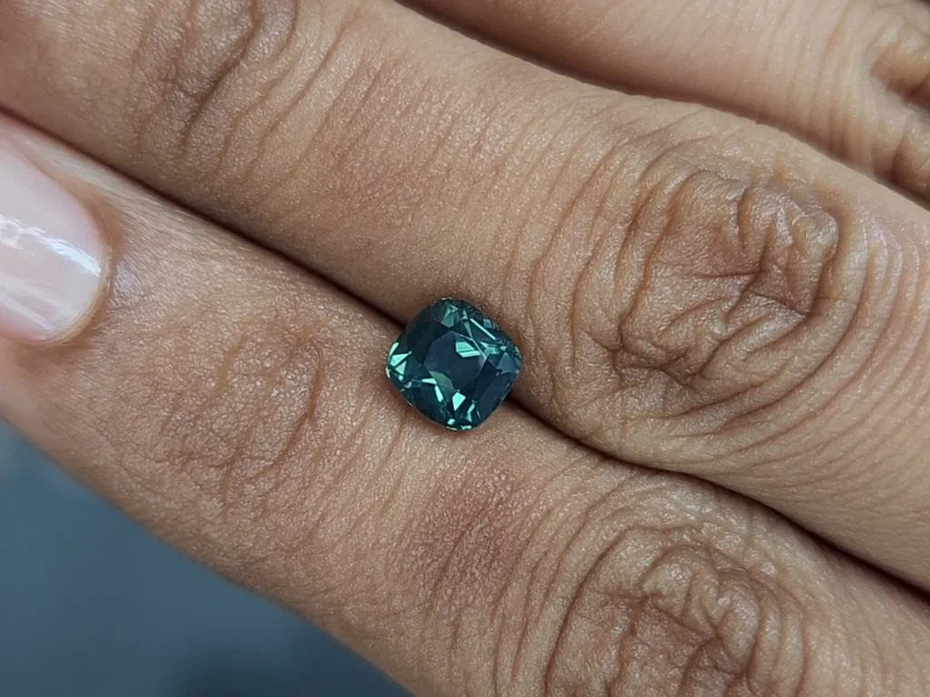 Unheated sapphireTeal cushion cut 1.50 carats, Madagascar Image №2