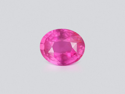 Unheated sapphire Hot Pink rutile silk effect oval cut 2.06 carats, Sri Lanka  photo
