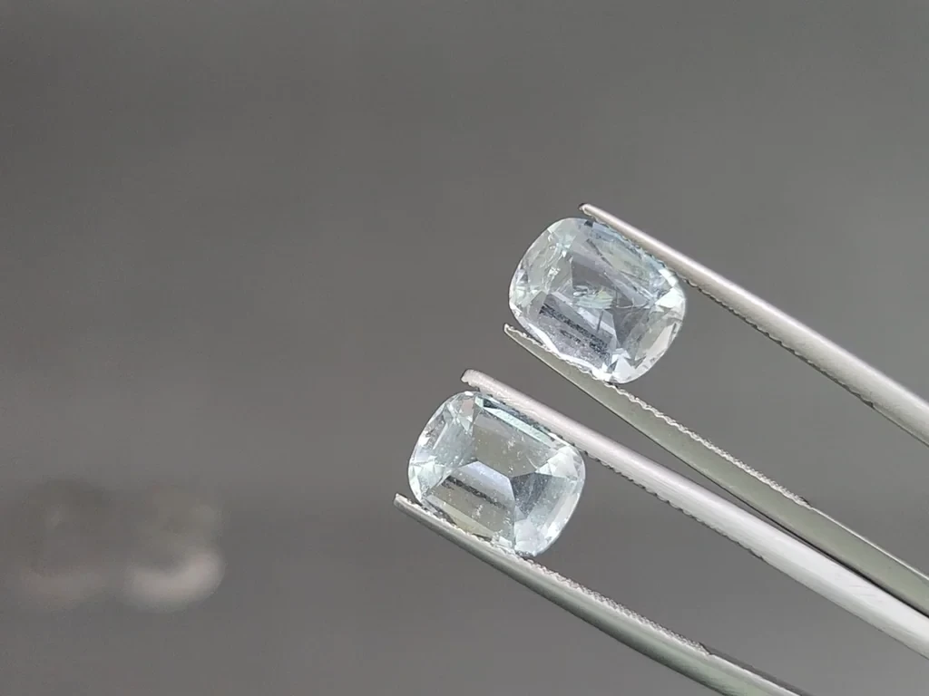 Set of aquamarines cushion cut 8.33 carats, Madagascar Image №4